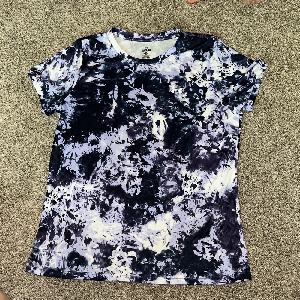 Under Armour Tie-Dye T-Shirt in Purples and White